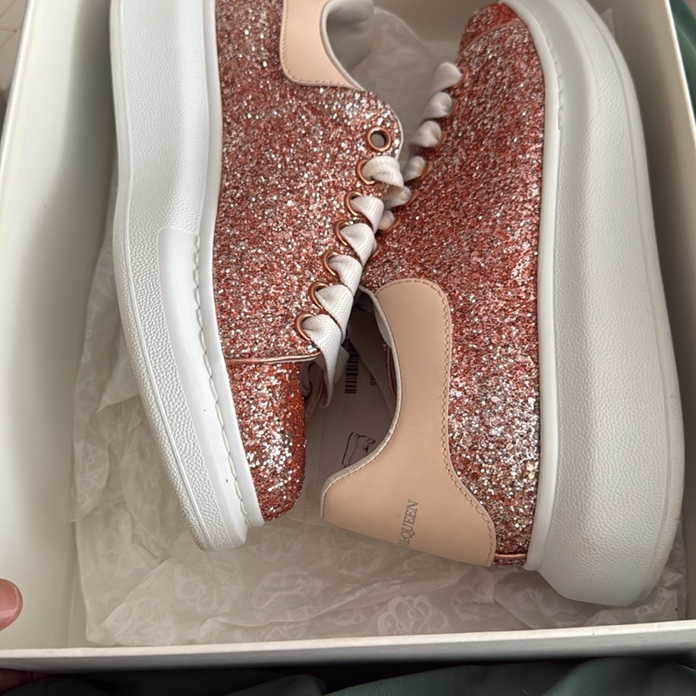 Glittery Pink Sneakers, plast S. Rubb Bicolor